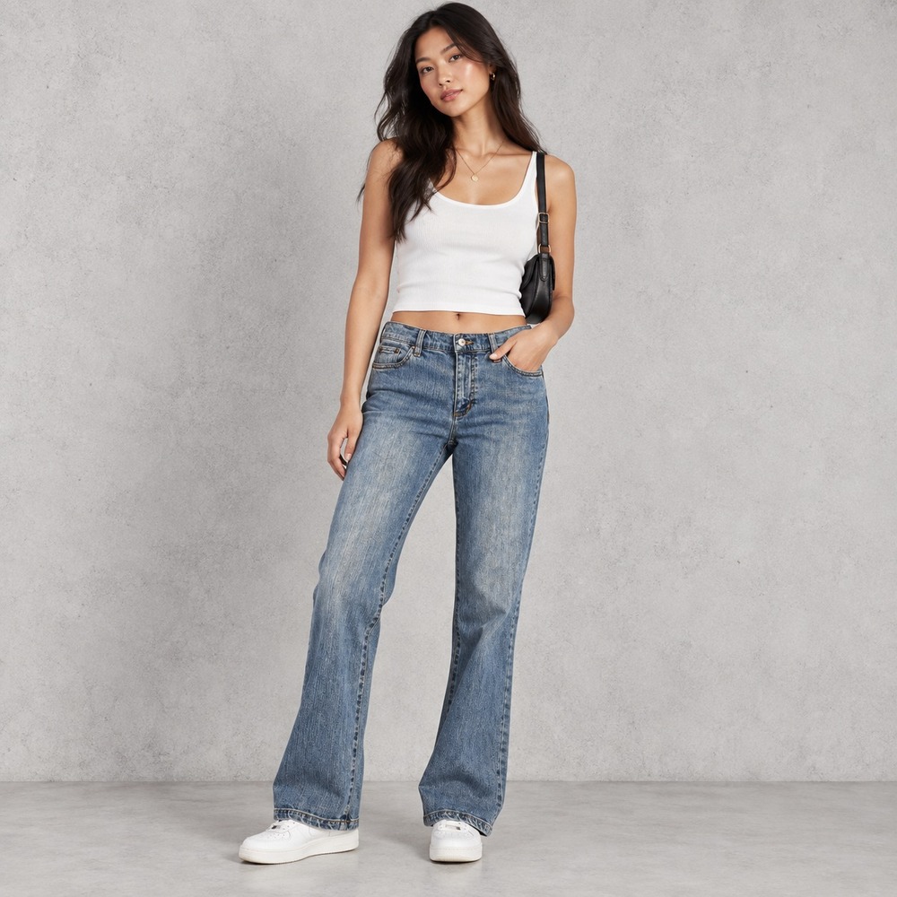 Lauren Jeans Co. Premium Straight Leg Women's Jeans Denim Cotton Blend 6P